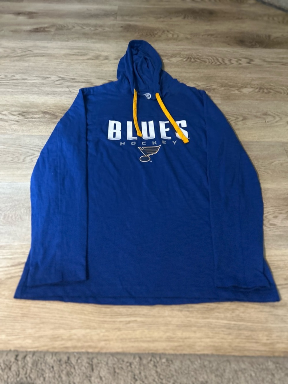 NHL Navy Pullover Hoodie with Yellow Drawcords
